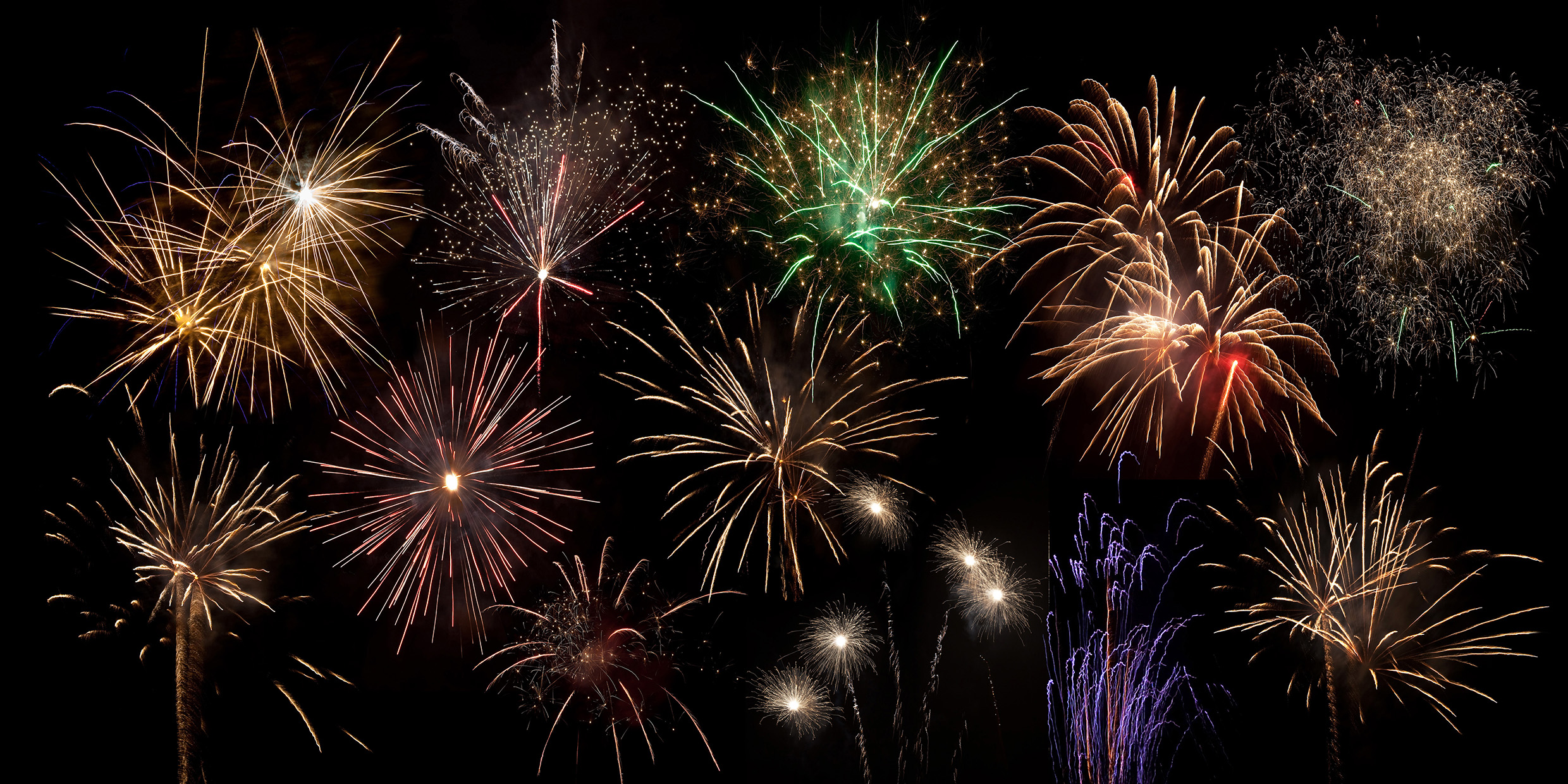 Vuurwerk Monteren Tot Een Collage