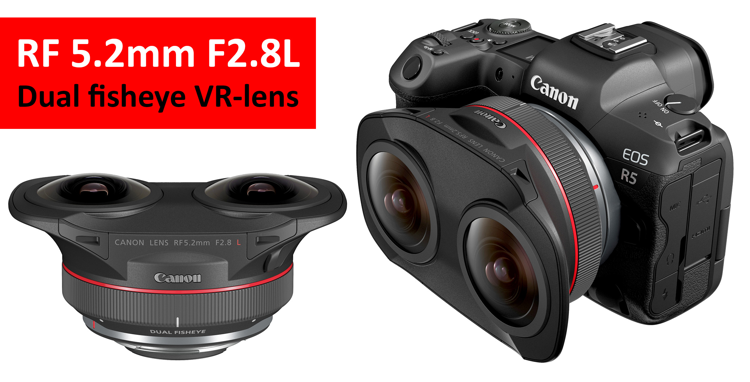 RF 5.2mm F2.8L Dual fisheye VR-lens