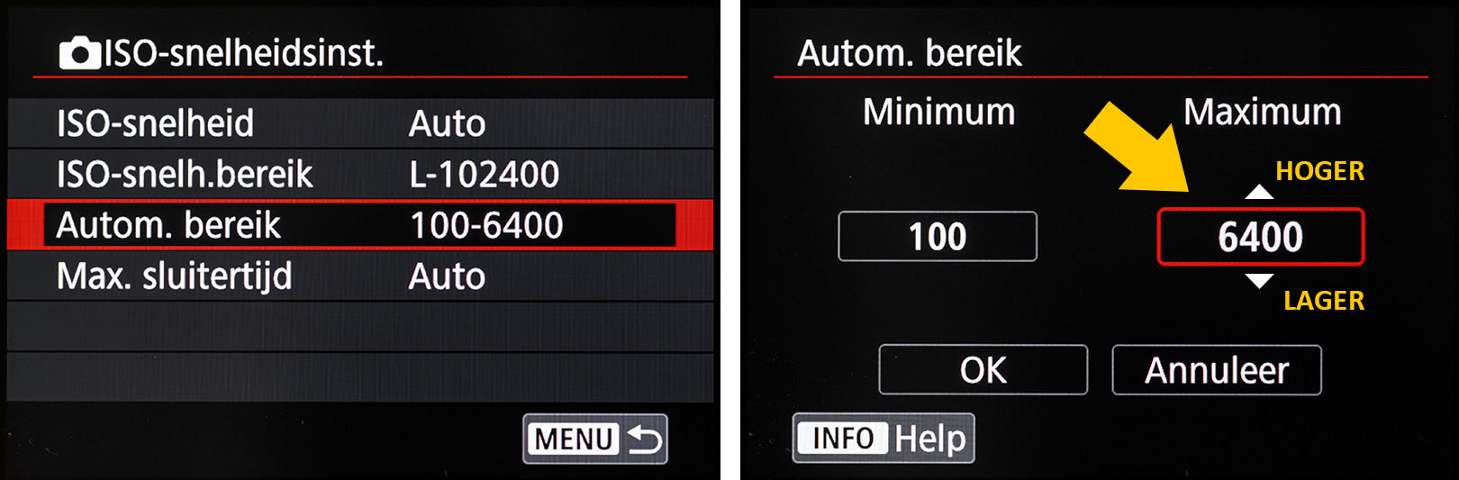 auto-iso-bereik
