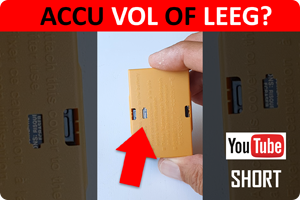 Short video | Accu vol of leeg?