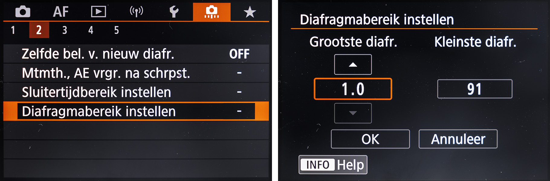 diafragmabereik