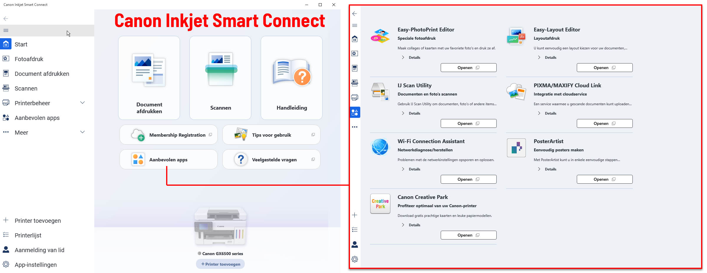 Canon IJ smart connect