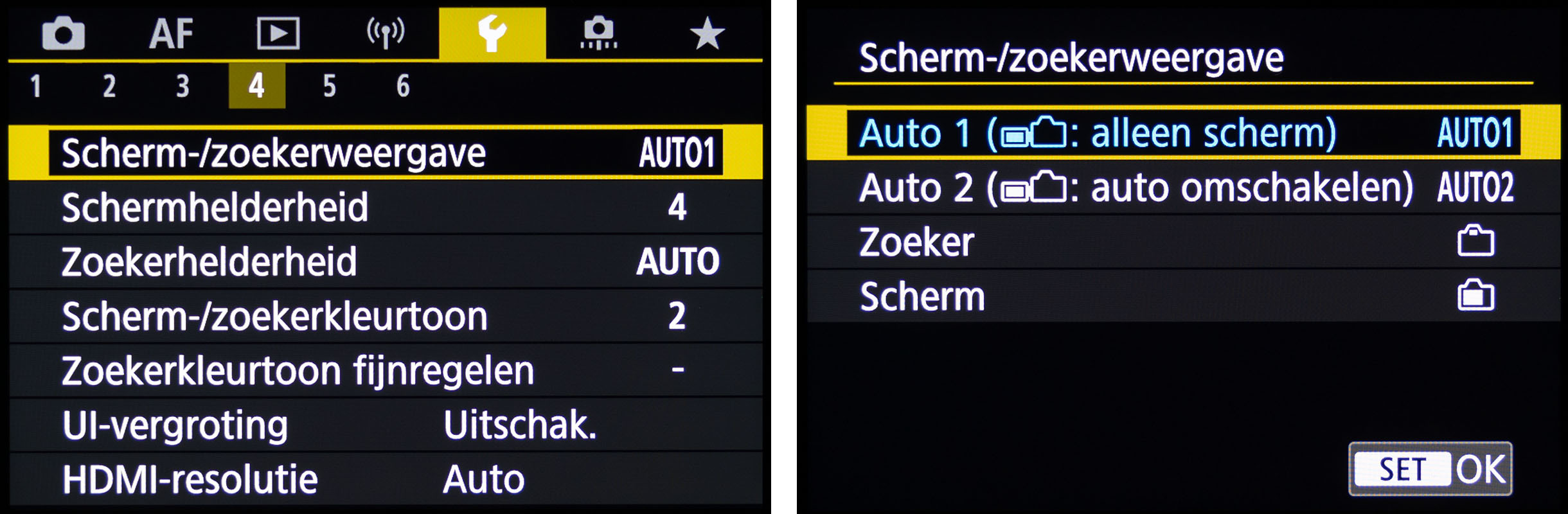 menu-zoekerschermweergave