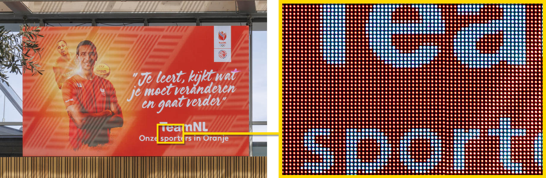 led dichtbij veraf