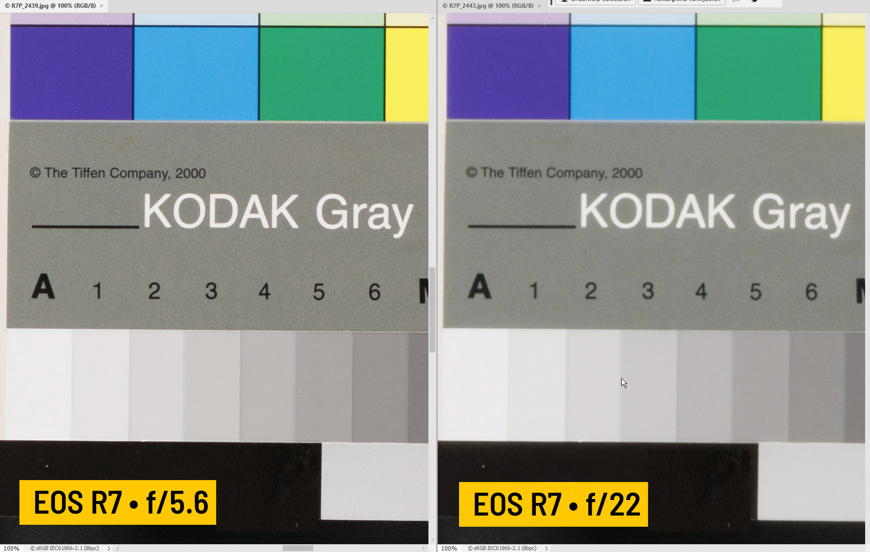 EOS R7 max en f22