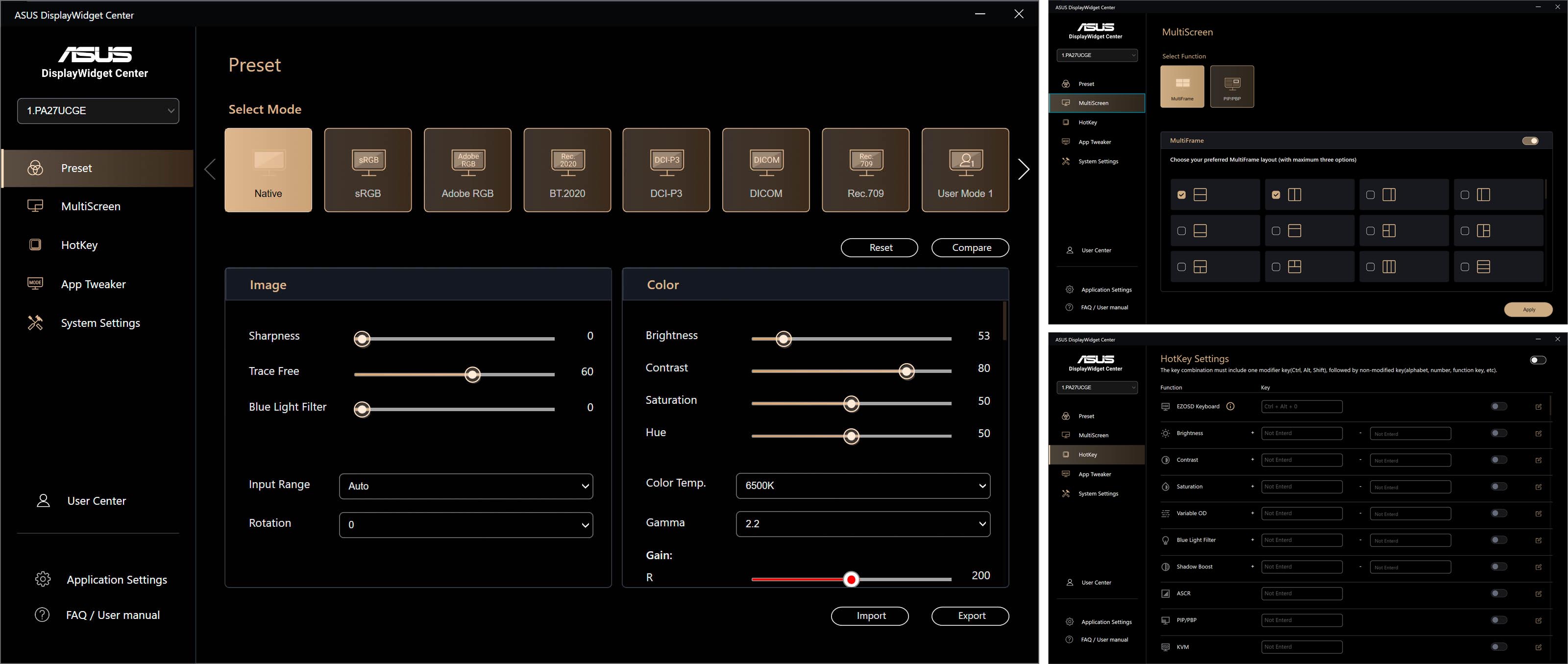 Display Widget Center