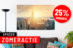 Vakantiefoto? Xpozer aan de muur met 25% voordeel!