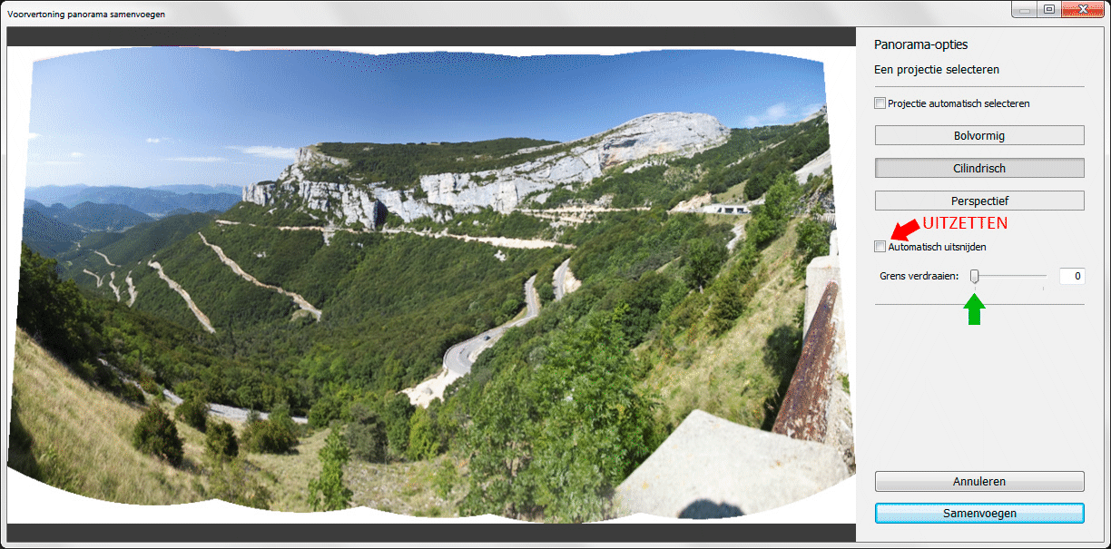 Panorama-uitvullen
